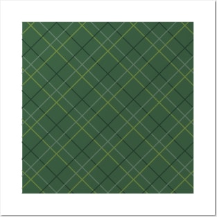 Plaid in Greens Posters and Art